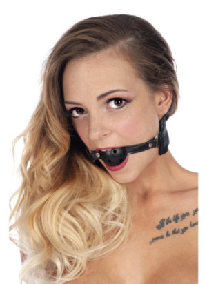 Harnais bâillon à boule percée et menottes - CC570104